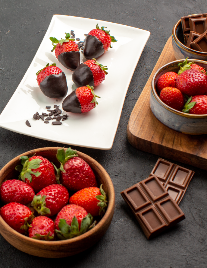 Receta de Fresas con chocolate
