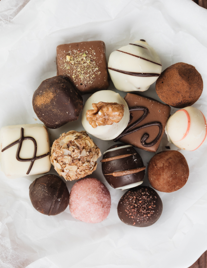 Receta de Bombones de praliné 