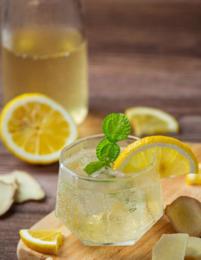 Receta de Refresco de jengibre con limón